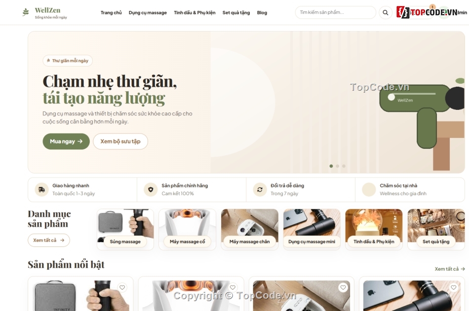 massage,web bán dụng cụ,website